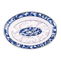 Thunder Group Deep Oval Platter - Blue Dragon Collection 14" (12 per Case) [2114DL]