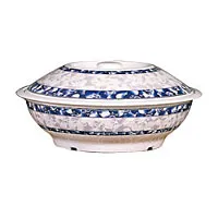 Thunder Group 8010DL - Serving Bowl with Lid - Blue Dragon Collection 63 oz 