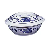 Thunder Group 8010TB - Serving Bowl with Lid - Lotus Collection 63 oz 