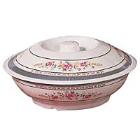 Thunder Group 8011AR - Serving Bowl with Lid - Rose Collection 37 oz 