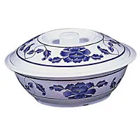 Thunder Group 8011TB - Serving Bowl with Lid - Lotus Collection 37 oz 