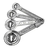 Thunder Group ALMC001 - Aluminum Measuring Spoon Set (24 per Case) 