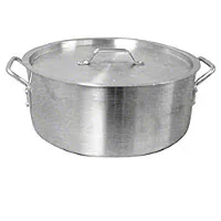 Thunder Group Aluminum Brazier Pot & Lid w/ Mirror Finish 12 Qt [ALSKBP002]