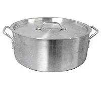 Thunder Group ALSKBP003 - Aluminum Brazier Pot & Lid w/ Mirror Finish 14 Qt 