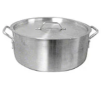 Thunder Group Aluminum Brazier Pot & Lid w/ Mirror Finish 20 Qt [ALSKBP004]