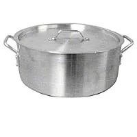 Thunder Group ALSKBP007 - Aluminum Brazier Pot & Lid w/ Mirror Finish 35 Qt 