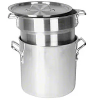 Thunder Group Aluminum Heavy Gauge Double Boiler with Mirror Finish 16 Qt [ALSKDB003]