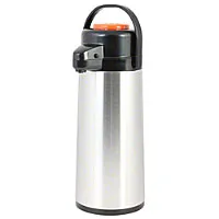 Thunder Group ASPG022D - 2.2 L Glass Lined Stainless Steel Airpot with Push Button - Decaf