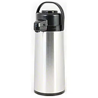 Thunder Group ASPG022 - 2.2 L Glass Lined Stainless Steel Airpot with Push Button