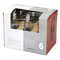 Thunder Group Chrome Tower Shaker Set 1 oz (6 per Case) [GLTWTS001T]