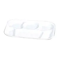 Thunder Group ML803W - Milestone White Compartment Tray 13" x 9-1/2" 