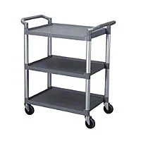 Thunder Group PLBC3316G - Plastic 3-Tier Bus Cart 33 1/2" 