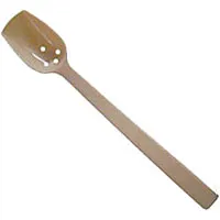 Thunder Group Beige Polycarbonate Perforated Serving Spoons 12" (12 per Case) [PLBS110BG]