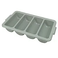 Thunder Group 4-Compartment Grey Cutlery Box [PLFCCB001]