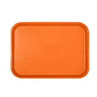 Thunder Group Orange Fast Food Tray 12" x 16-1/4" [PLFFT1216RR] 