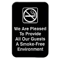 Thunder Group We Are Pleased To Provide All Our Guests A Smoke-Free Environment 9" x 6" (12 per Case) [PLIS6901BK] 