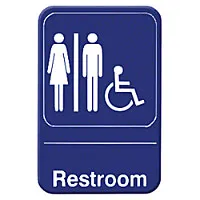 Thunder Group PLIS6903BL - Restroom Sign 9" x 6" (12 per Case) 