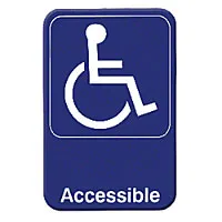 Thunder Group Accessible Sign 9" x 6" (12 per Case) [PLIS6911BL] 