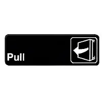 Thunder Group PLIS9302BK - Pull Sign 9" x 3" (12 per Case) 