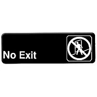 Thunder Group No Exit Sign 9" x 3" (12 per Case) [PLIS9306BK] 