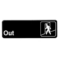 Thunder Group PLIS9308BK - Out Sign 9" x 3" (12 per Case) 