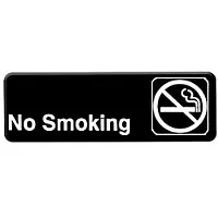 Thunder Group No Smoking Sign 9" x 3" (12 per Case) [PLIS9311BK] 