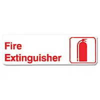 Thunder Group Fire Extinguisher Sign 9" x 3" (12 per Case) [PLIS9316RD] 