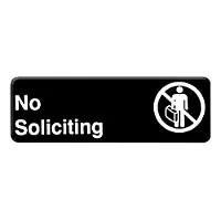 Thunder Group No Soliciting Only 9" x 3" (12 per Case) [PLIS9322BK] 