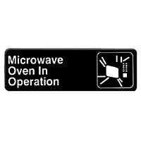 Thunder Group Microwave Oven In Operation Sign 9" x 3" (12 per Case) [PLIS9324BK] 