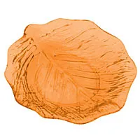 Thunder Group Orange Acrylic Leaf Plate 9" (12 per Case) [PLLV009O]