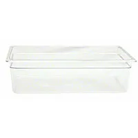 Thunder Group PLPA8006 - Full-Size Polycarbonate Solid Food Pans 6" (6 per Case) 