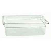 Thunder Group PLPA8124 - Half-Size Polycarbonate Solid Food Pans 4" (6 per Case) 