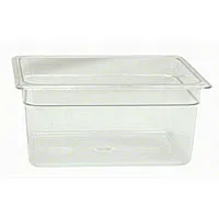 Thunder Group PLPA8126 - Half-Size Polycarbonate Solid Food Pans 6" (6 per Case) 