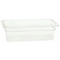 Thunder Group Third-Size Polycarbonate Solid Food Pans 4" (12 per Case) [PLPA8134]