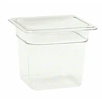 Thunder Group PLPA8166 - Sixth-Size Polycarbonate Solid Food Pans 6" (6 per Case) 