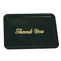 Thunder Group PLPT046BL - Black Gold Imprinted Tray 4-1/2" x 6-1/2" (48 per Case) 