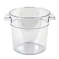 Thunder Group PLRFT001PC - Polycarbonate Round Food Storage Container 1 Qt 