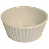 Thunder Group PLRM005W - Bone White Fluted Ramekin 5 oz (48 per Case) 