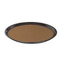 Thunder Group PLRT014CK - Round Slip Resistant Cork Serving Tray 14" (12 per Case) 