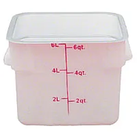 Thunder Group Polypropylene Food Storage Container 6 Qt (6 per Case) [PLSFT006PP]