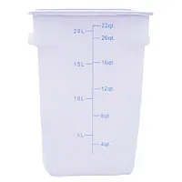 Thunder Group Polycarbonate Food Storage Container 22 Qt (6 per Case) [PLSFT022PC]