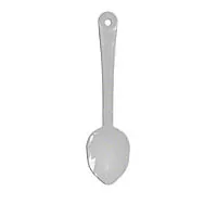  Thunder Group White Polycarbonate Solid Serving Spoons 11" (12 per Case) [PLSS111WH]