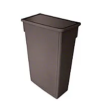 Thunder Group PLTC023B - Brown 23 Gal Plastic Trash Can 