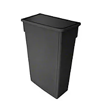 Thunder Group PLTC023K - Black 23 Gal Plastic Trash Can 