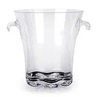 Thunder Group PLTHBK140C - Polycarbonate Ice Bucket 4 Qt. w/ 6" Clear PC Tongs 