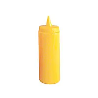 Thunder Group PLTHSB024YW - Yellow Wide Mouth Squeeze Bottle 24 oz (6 per Case) 