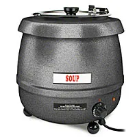 Thunder Group SEJ31000C - Silver Round Stainless Steel Soup Warmer 10-1/2 Qt. 