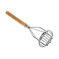 Thunder Group Round Stainless Steel Square Potato Masher 18" [SLPMR018]