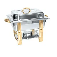 Thunder Group SLRCF0834GH - Gold Accented Chafer 4 Qt. 