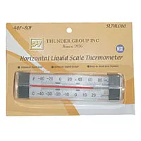 Thunder Group SLTHL080 - -40F to 80F Horizontal Liquid Scale Thermometer (12 per Case) 